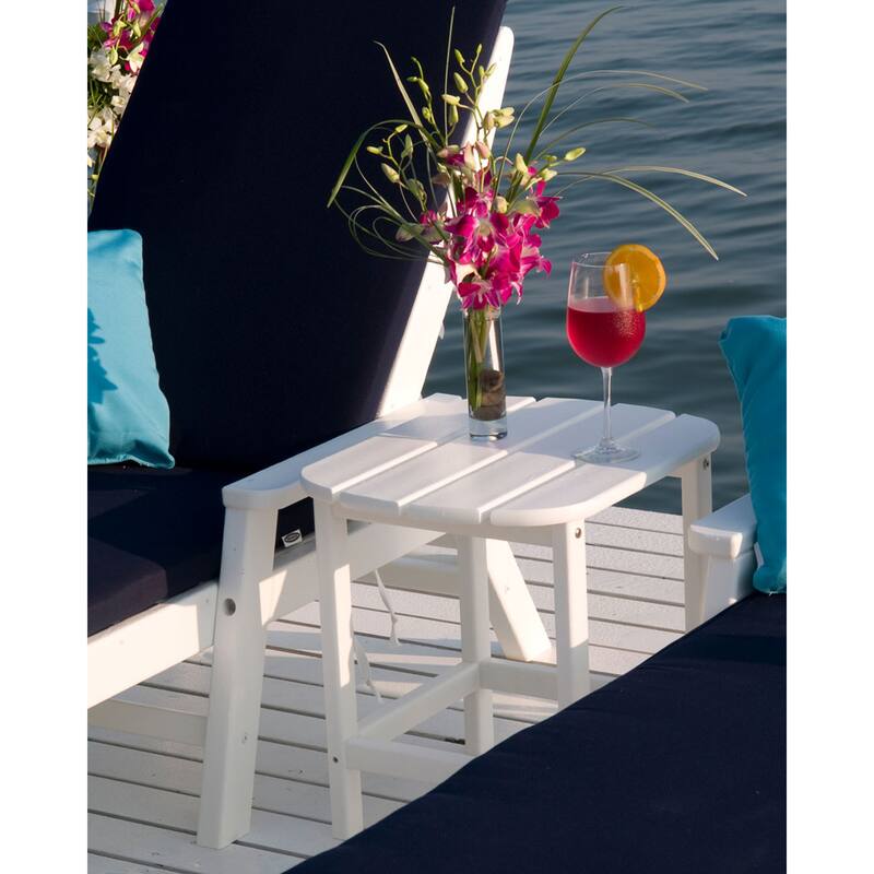 POLYWOOD South Beach Plastic 18 inch Outdoor Side Table