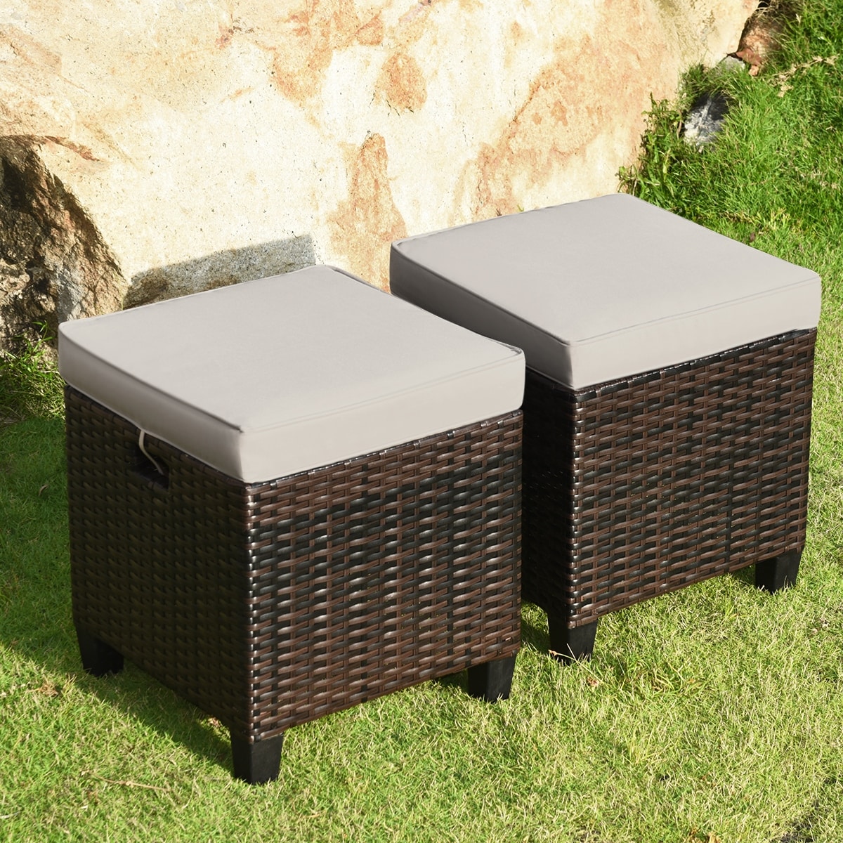 Outdoor top foot ottoman