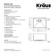 preview thumbnail 95 of 158, KRAUS Standart PRO Undermount Single Bowl Stainless Steel Kitchen Sink