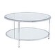 preview thumbnail 6 of 12, SEI Furniture Rainier Round Metal and Glass Coffee Coffee Table