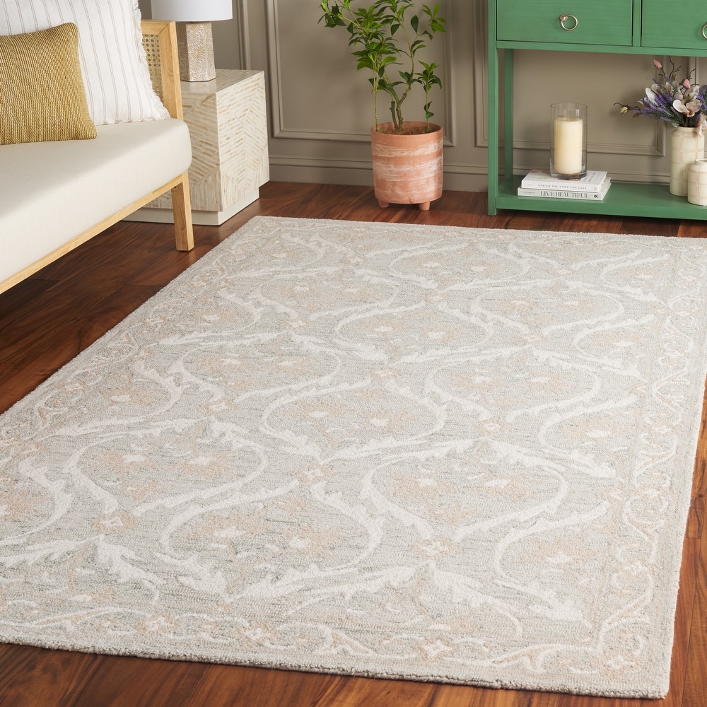 SAFAVIEH Handmade Blossom Luisete Ogee Wool Rug
