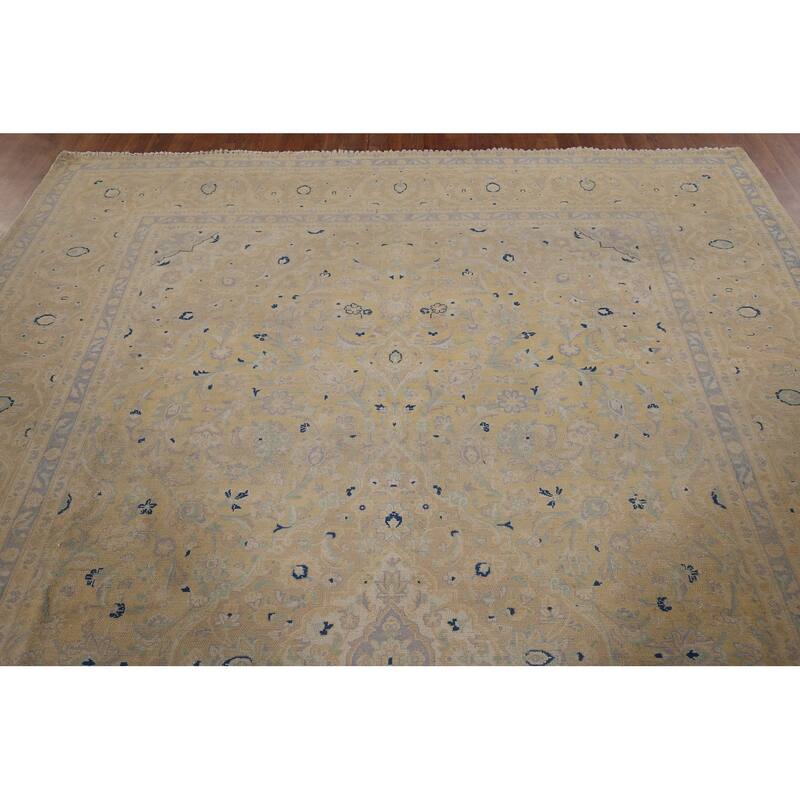 Muted Kashan Vintage Persian Area Rug Handmade Wool Carpet - 8'3" x 11'7"
