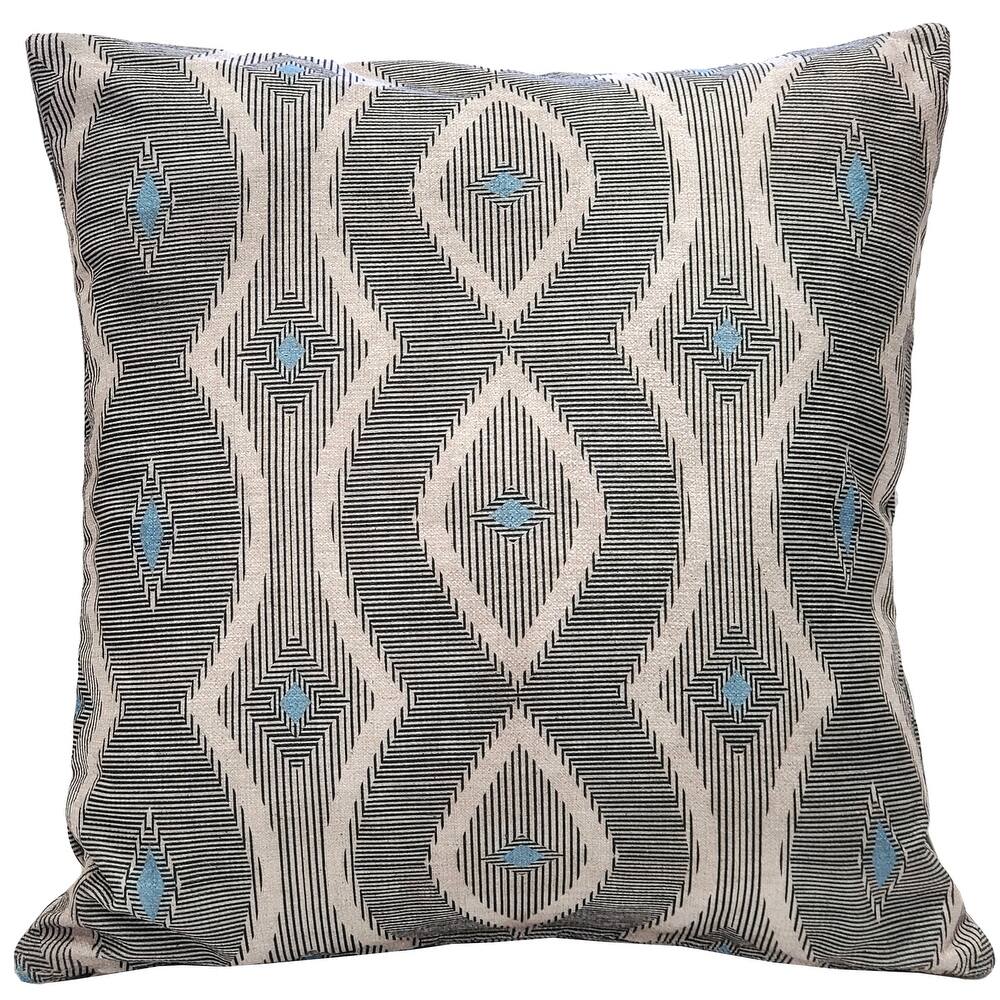 Desmond Blue Diamond 19x19 Throw Pillow