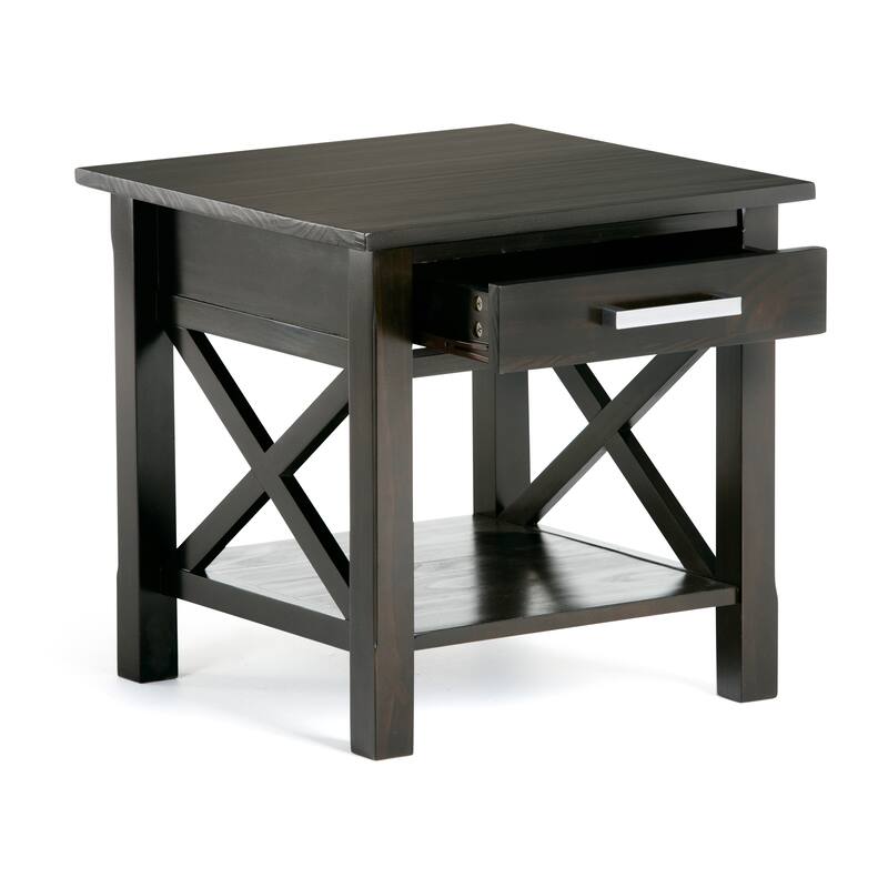 WYNDENHALL Waterloo SOLID WOOD 21 inch Wide Square Contemporary End Side Table - 21 inch Wide