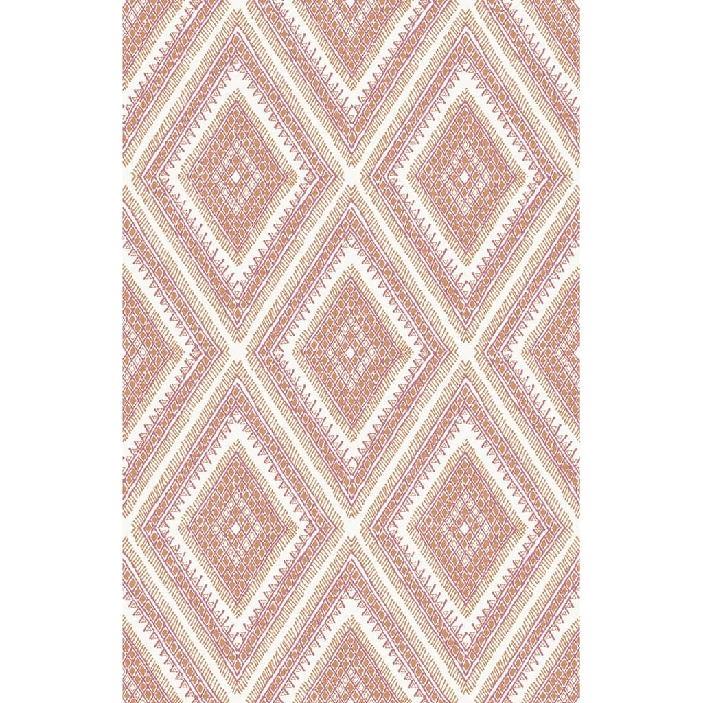 A-Street Prints Zaya Orange Tribal Diamonds Wallpaper