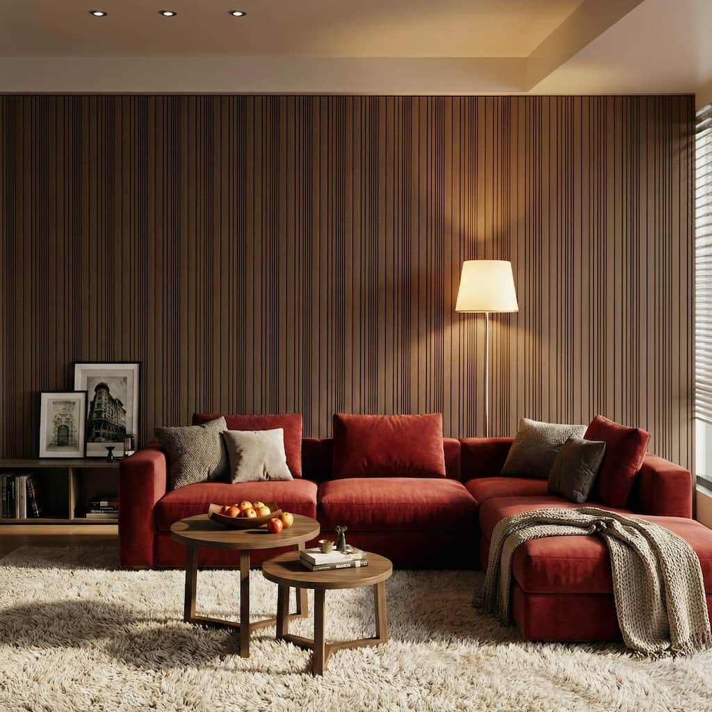 23.5" x 23.5" Wood Slat Acoustic Wall Panels for Interior and Ceiling Decoration, 4-Pack (15 sq ft)