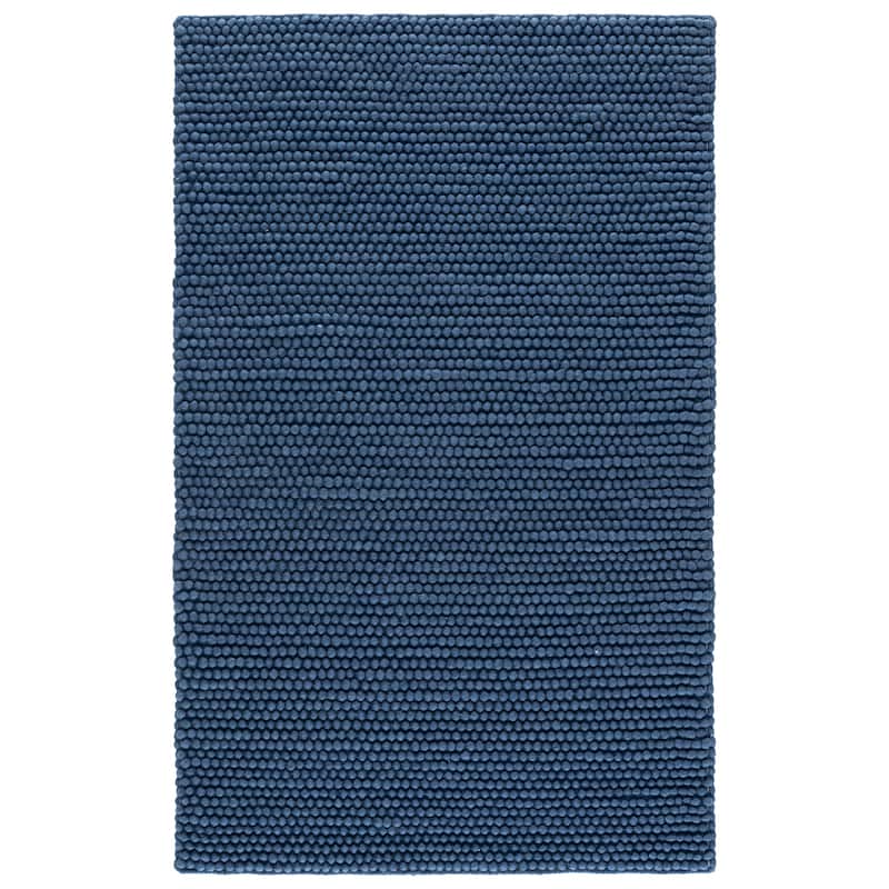 SAFAVIEH Handmade Natura Gonnie Wool Rug - 4' x 6' - Navy/Blue