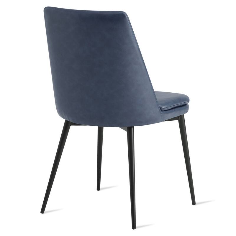 Ariel Mid-Century Upholsteried Dining Chair with Metal Legs Set of 2