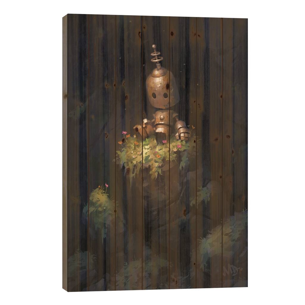 Secret Garden Print On Wood by Matt Dixon - Multi-Color