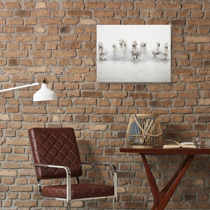 White Horses by Irene Suchocki Canvas Art Print