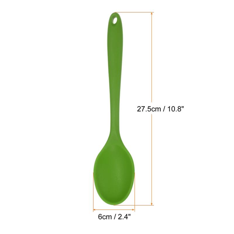 2Pcs Silicone Spoons Heat Resistant Cooking Utensil Mixing Spoon - Olive