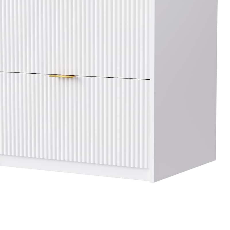 Large Entertainment Wall Unit w/ Large Storage Wall Mounted TV Stand w/ Open Bookshelf Media Cabinet for TVs Up to 70"