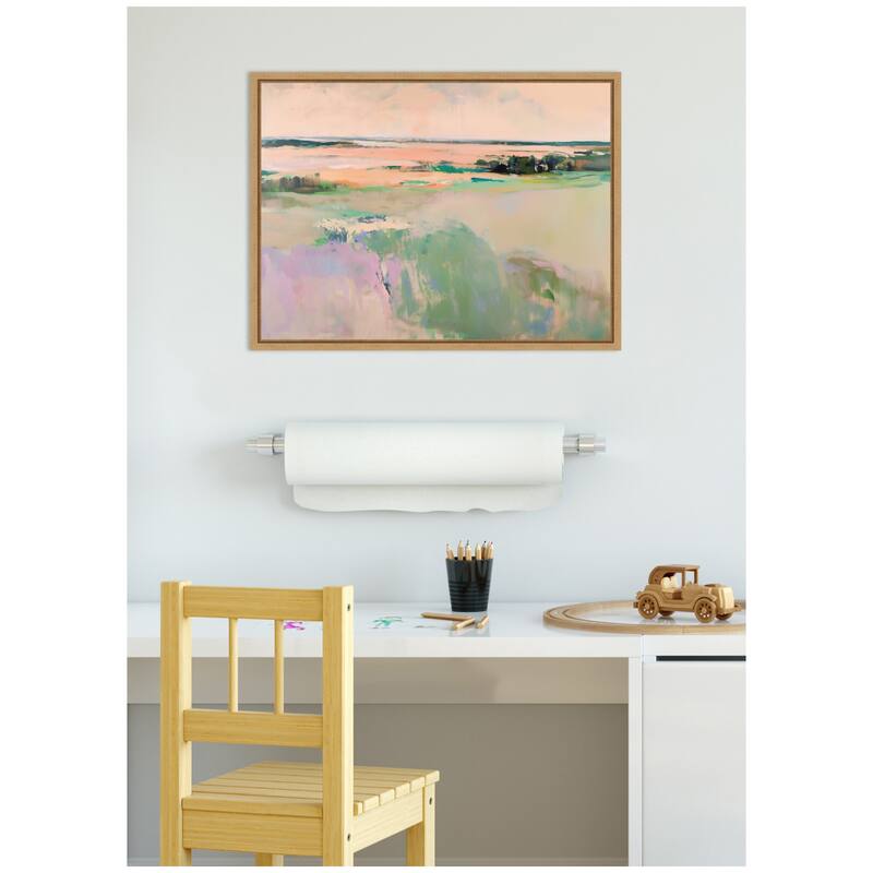Kate and Laurel Sylvie Pastel Horizon III Framed Canvas by Amy Lighthall