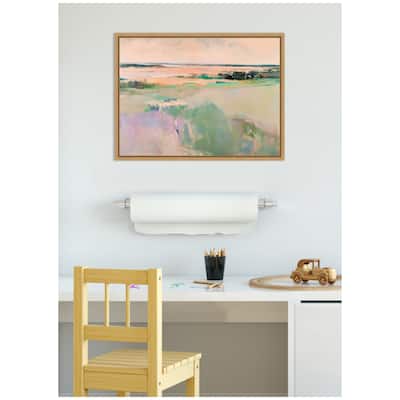 Kate and Laurel Sylvie Pastel Horizon III Framed Canvas by Amy Lighthall