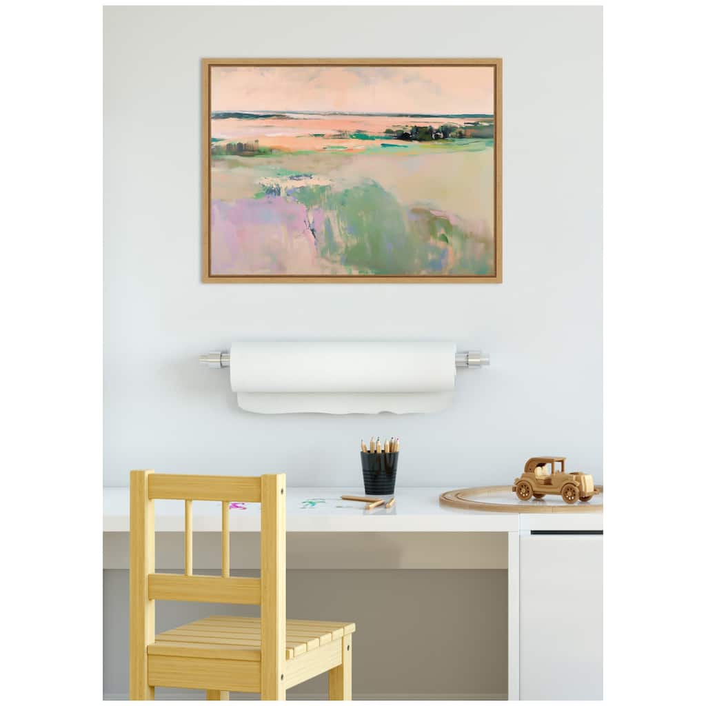 Kate and Laurel Sylvie Pastel Horizon III Framed Canvas by Amy Lighthall
