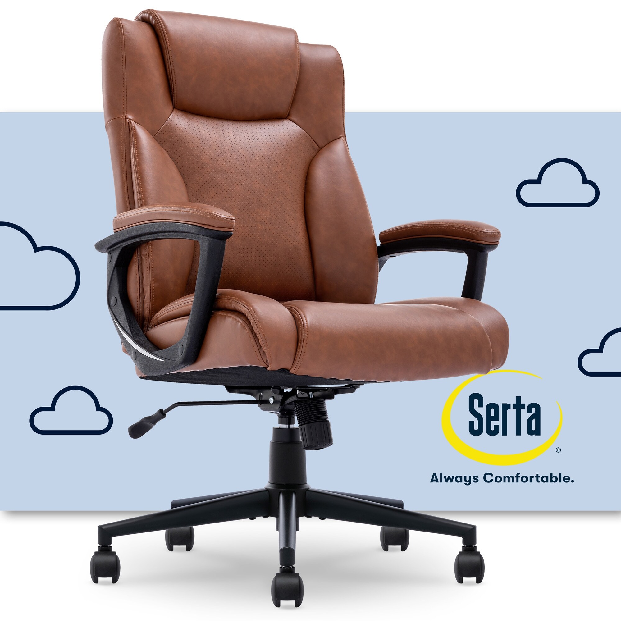 Serta dover top leather chair