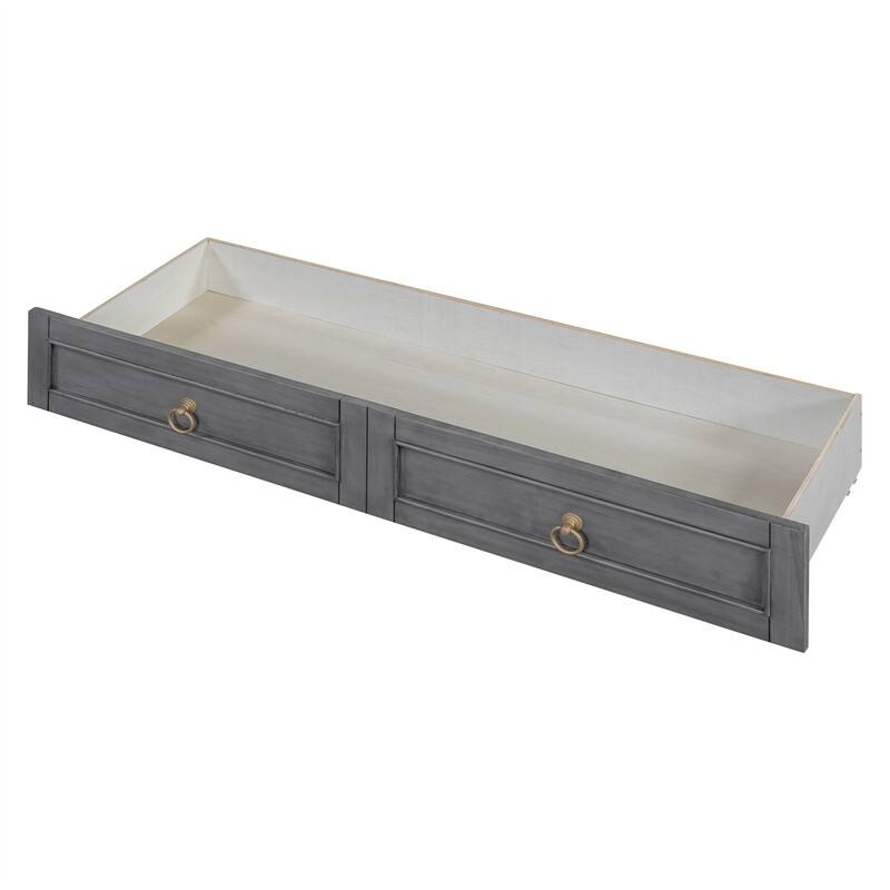 Murphy Bed Cube Cabinet with a Large Drawer, Full/Queen Size Murphy Chest Bed, Folding Murphy Bed Cabinet for Bedroom