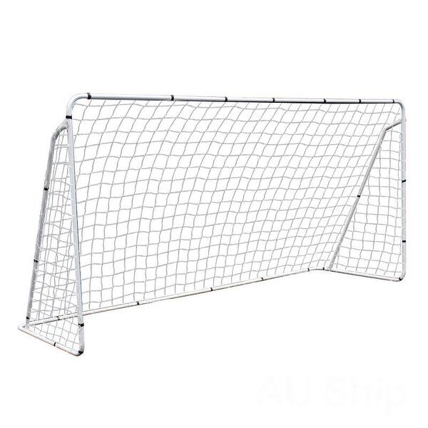 slide 2 of 8, 12'x6' Portable Soccer Goal - White White