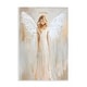 preview thumbnail 1 of 8, Stupell Divine White Robe Angel Wall Plaque Design by Petal Prints Design 15 x 10