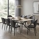 preview thumbnail 67 of 131, Elega Modern Sintered Stone Dining Table Modern Trestle Base Powder-Coated Steel Frame Kitchen Table - 47"-71"