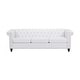 preview thumbnail 12 of 39, Parkhurst Chesterfield Tufted 3-seat Sofa by Christopher Knight Home White+Faux Leather+Dark Brown