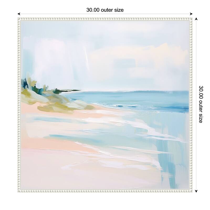 Reflection of Beach No. 2 by Irena Orlov Framed Canvas Wall Art Print - 30 x 30 in