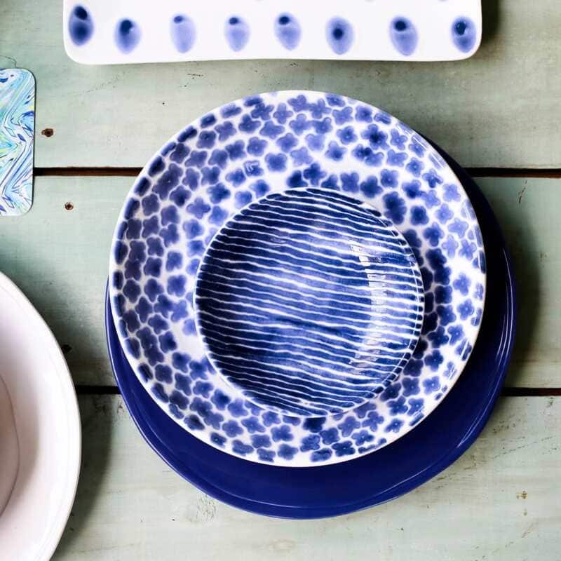 viva by VIETRI Santorini Stripe Condiment Bowl