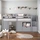 preview thumbnail 11 of 19, Multiple Functional Twin Size Storage Low Loft for Kids