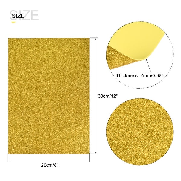 Colorful EVA Glitter Foam Sheets 7.8 x 11.8 Inch 2mm Thickness 1 Set