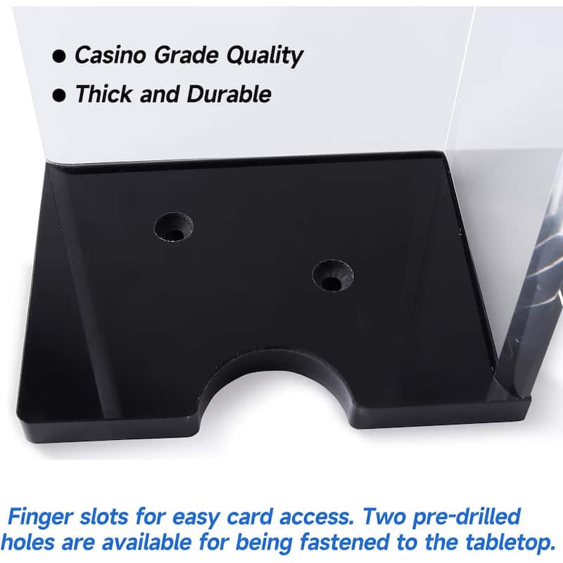 GSE™ 6-Deck Acrylic Blackjack Discard Tray, Casino Grade Discard Holder for Blackjack and Playing Card Games