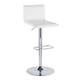 Option White Faux Leather/Chrome Metal