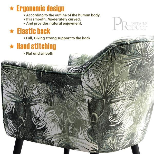 Shop Ovios Accent Chairs For Living Room Floral Print Armchair For Bedroom Tufted Cloud Chair Modern Comfy Side Chair With Metal Leg On Sale Overstock 31579813