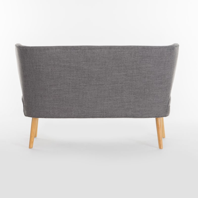 Minimalist Upholstered Seat, 2 Seater Couch with Birch Legs for Living Room, Love Seat Couches for Home Office