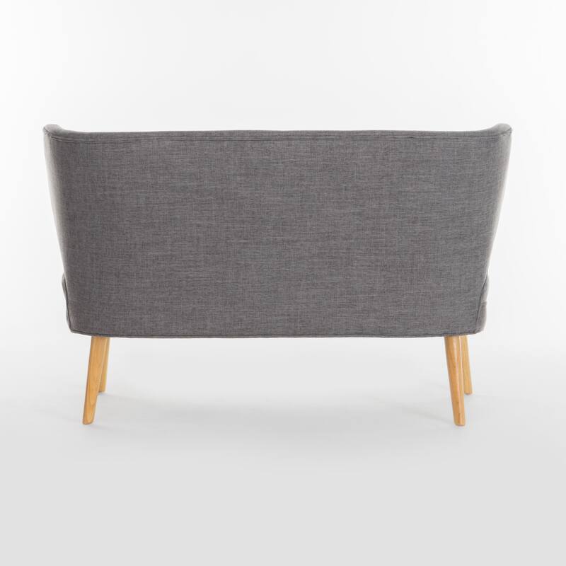 Simple Style Loveseat with Curved Backrest