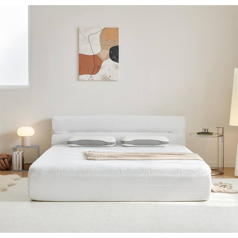 Compressed Integrated Bed A-QUEEN,Frame & Mattress,Cooling & Breathable Mattress