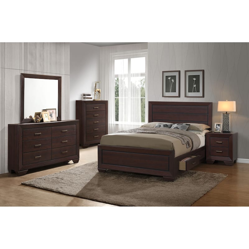 Kauffman 5-piece Storage Platform Bedroom Set - Dark Cocoa - California King