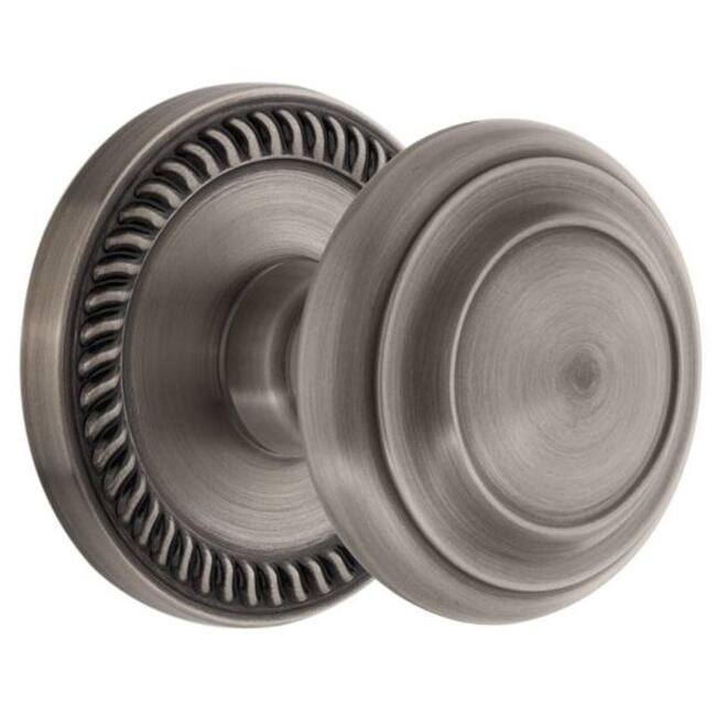 Grandeur Newport Solid Brass Rose Single Dummy Door Knob with