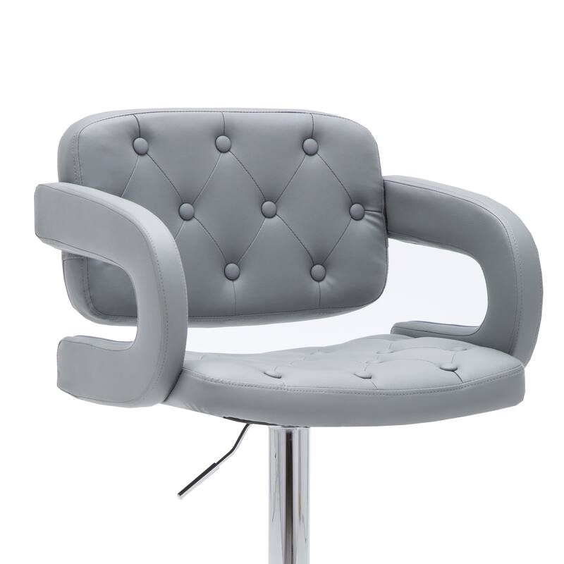 Porch & Den Coal Creek Modern Upholstered Adjustable Bar Stool