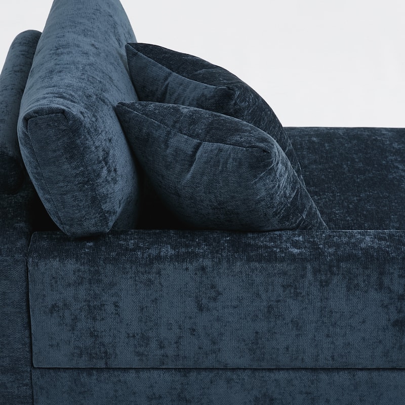 Oversized Modern Chenille Modular Sectional Sofa with Chaise