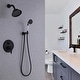 preview thumbnail 1 of 17, Pressure Balanced Complete Shower System with Rough-in Valve Matte Black