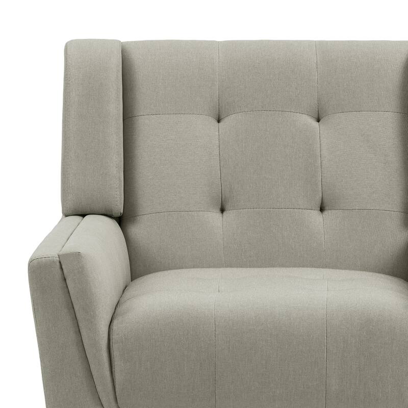Mid Century Modern Upholstered Linen Accent chairs Armchair