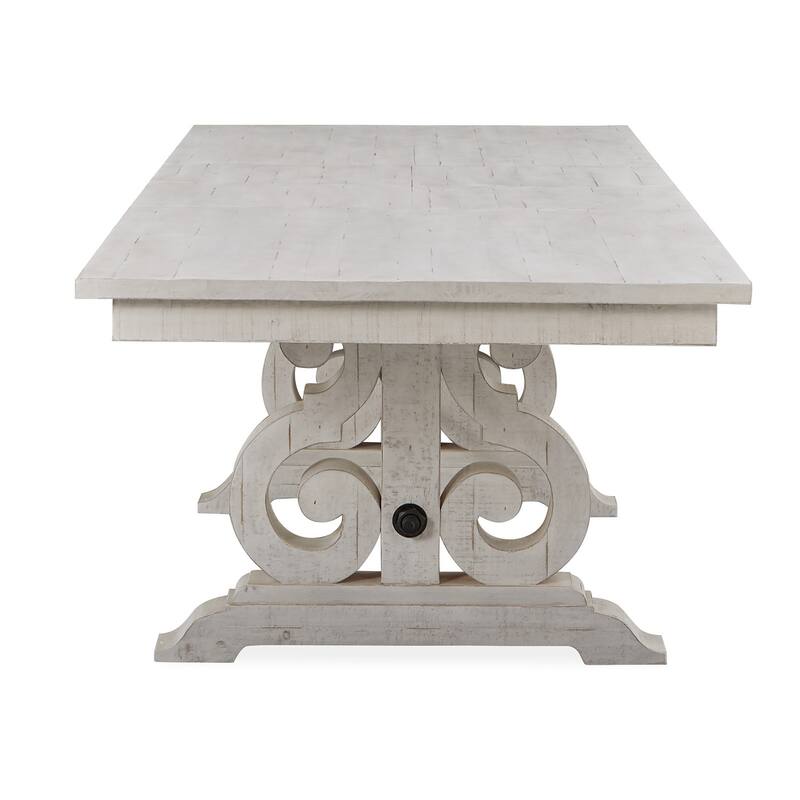 Magnussen Home Bronwyn Alabaster And Toasted Nutmeg Extendable Rectangular Dining Table - 40''W x 80''D x 30''H