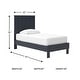 preview thumbnail 7 of 34, Signature Design by Ashley Simmenfort Dark Blue Platform Bed
