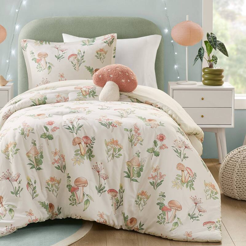 Intelligent Design Brynn Mushroom Garden Comforter Set - Green - Twin