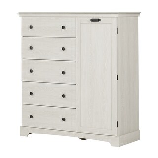 South Shore Avilla Door Chest Drawers Winter Oak