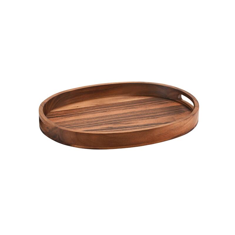Oval Serving Tray -large - Brown