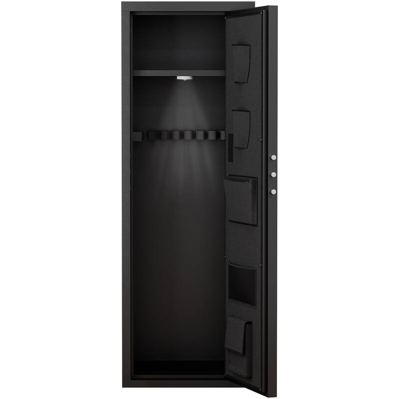 Large Size 5-8 Gun, with Electronic Password Keypad Lock,Unassembled Metal Rifle Gun Security Cabinet Safe Locker
