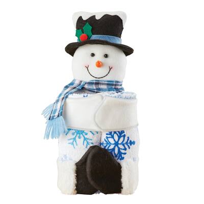 Charming Snowman Festive 3-Piece Gift Towel Set - 11.25 x 5.75 x 4.5