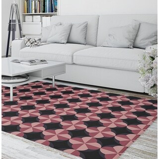 PINWHEEL PINK Area Rug by Kavka Designs - Bed Bath & Beyond - 28963343