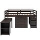 preview thumbnail 11 of 35, Low Loft Bed with Cabinet ,Shelves and Rolling Portable Desk